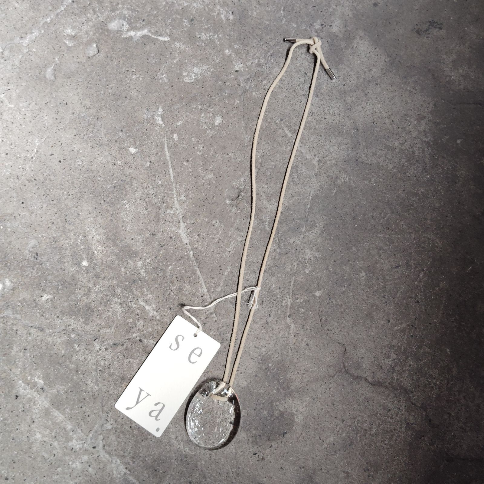 seya. 22ss DROP NECKLACE TRANSPARENT GLASS セヤ2022ssドロップ
