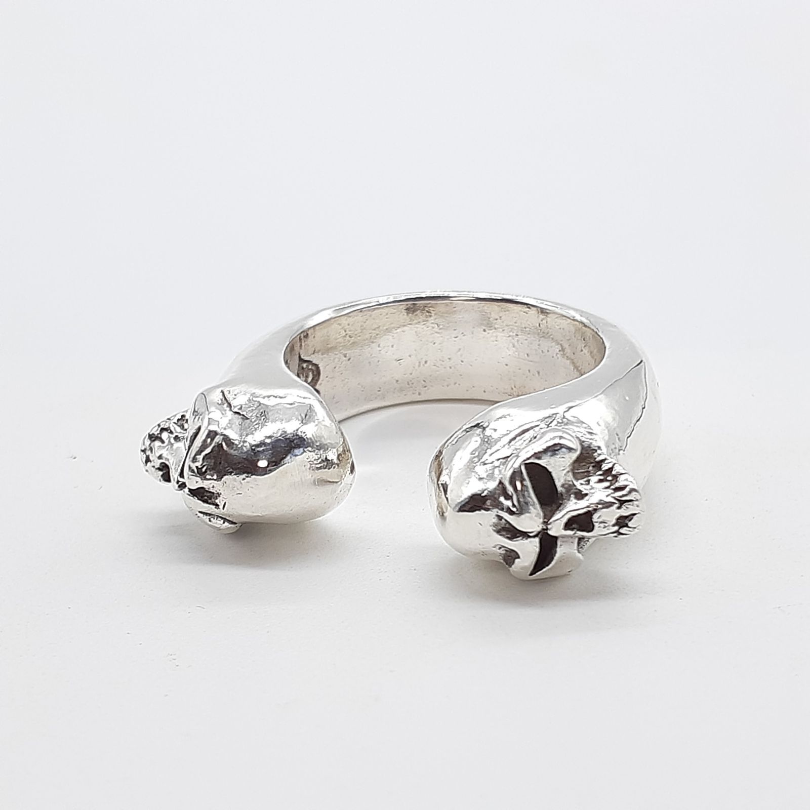 THIRTEEN DESIGNS サーティーンデザインズ リング シルバー SILVER KR-12 DOUBLE MAD FACE RING