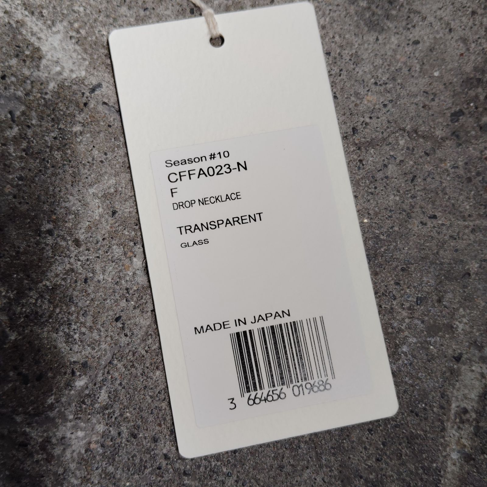 seya. 22ss DROP NECKLACE TRANSPARENT GLASS セヤ2022ssドロップ