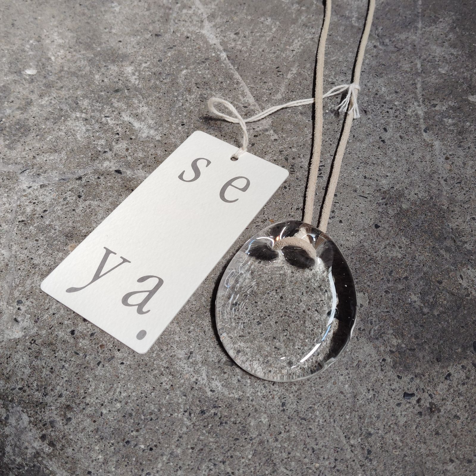 seya. 22ss DROP NECKLACE TRANSPARENT GLASS セヤ2022ssドロップ