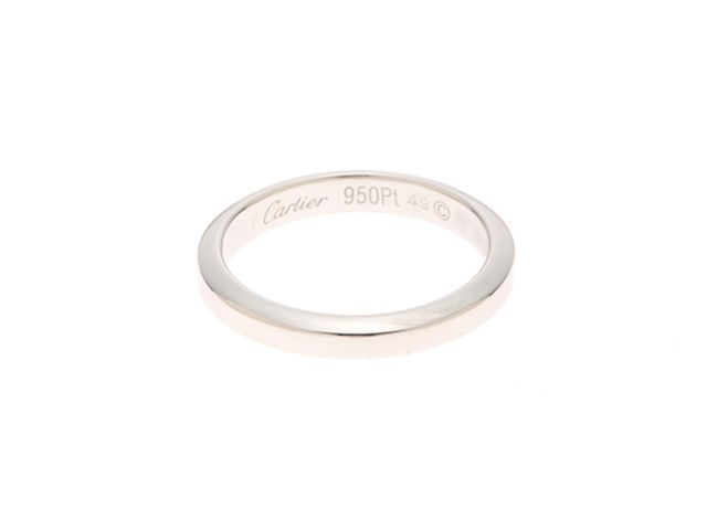 ◇カルティエ Cartier リング pt950 プレーン プラチナ 現状品◇ Cartier カルティエ 貴金属・宝石 バンドリング 指輪 PT950 プラチナ
