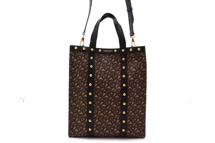 BURBERRY バーバリー バッグ TBモノグラム スタッズ 2WAYトート