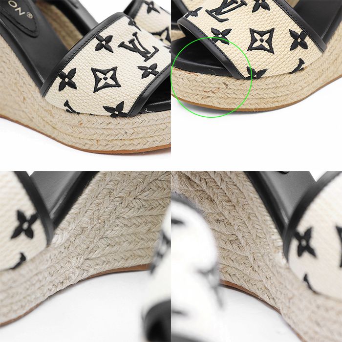 LOUIS VUITTON★エスパドリーユスタイル　ウェッジソール　サンダル 美品】LOUIS VUITTON ルイ・ヴィトン スターボード·ラインサンダル