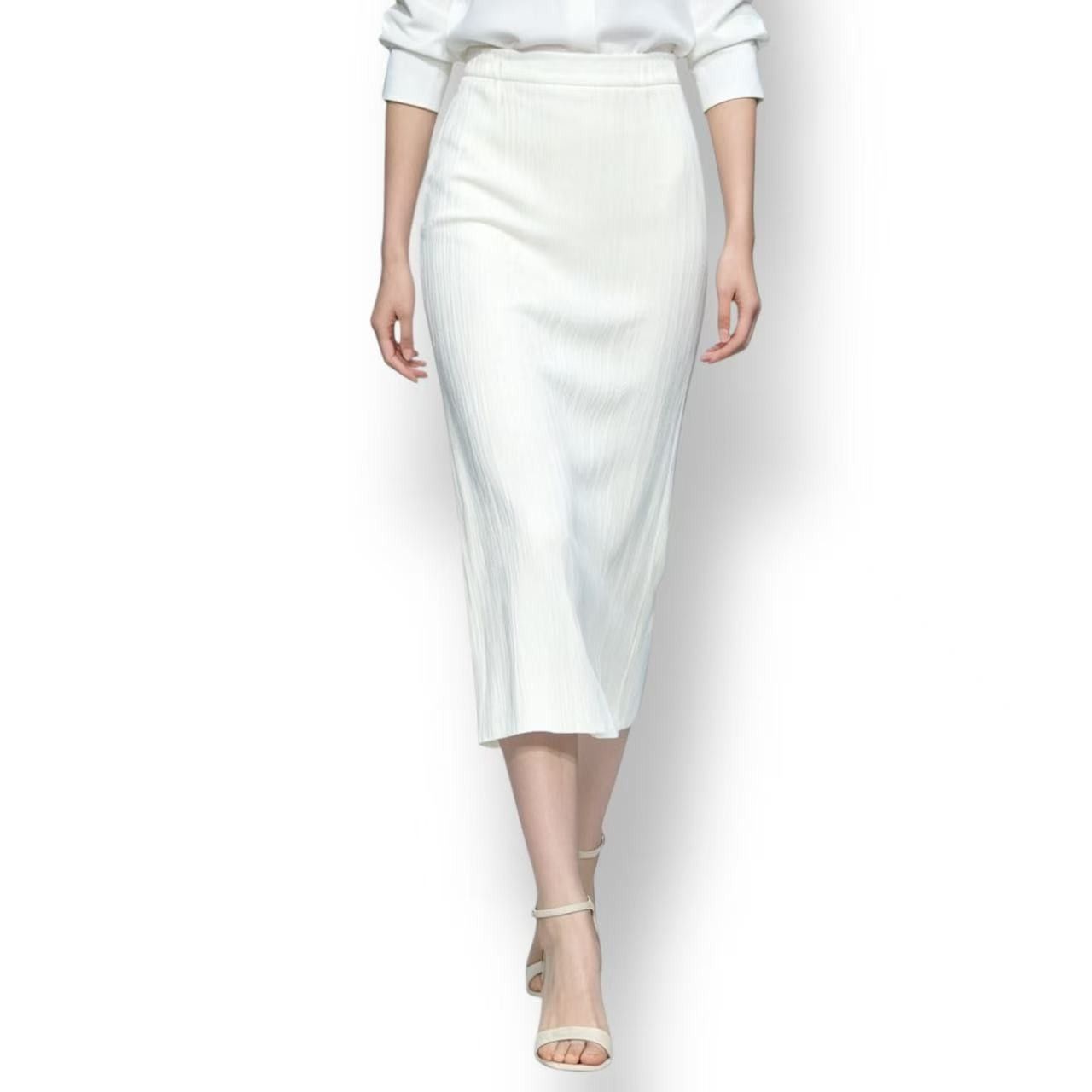 極美品 ISSEY MIYAKE イッセイミヤケ PLEATS PLEASE プリーツプリーズ スカート ホワイト サイズ2