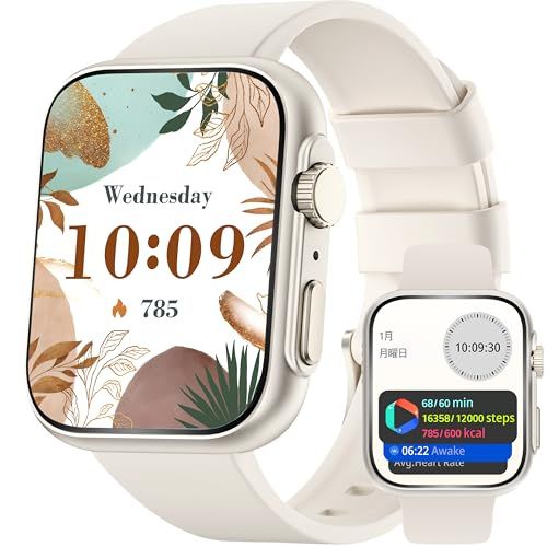 スマートウォッチ 【2026年モデル＆ AI 音声アシスタント】 Bluetooth 通話 1.91 インチ大画面 メール/Line/SNS着信・メッセージ通知 IP68 防水 iPhone/Android 対応 123 種運動モード 活動量 eda36a1a