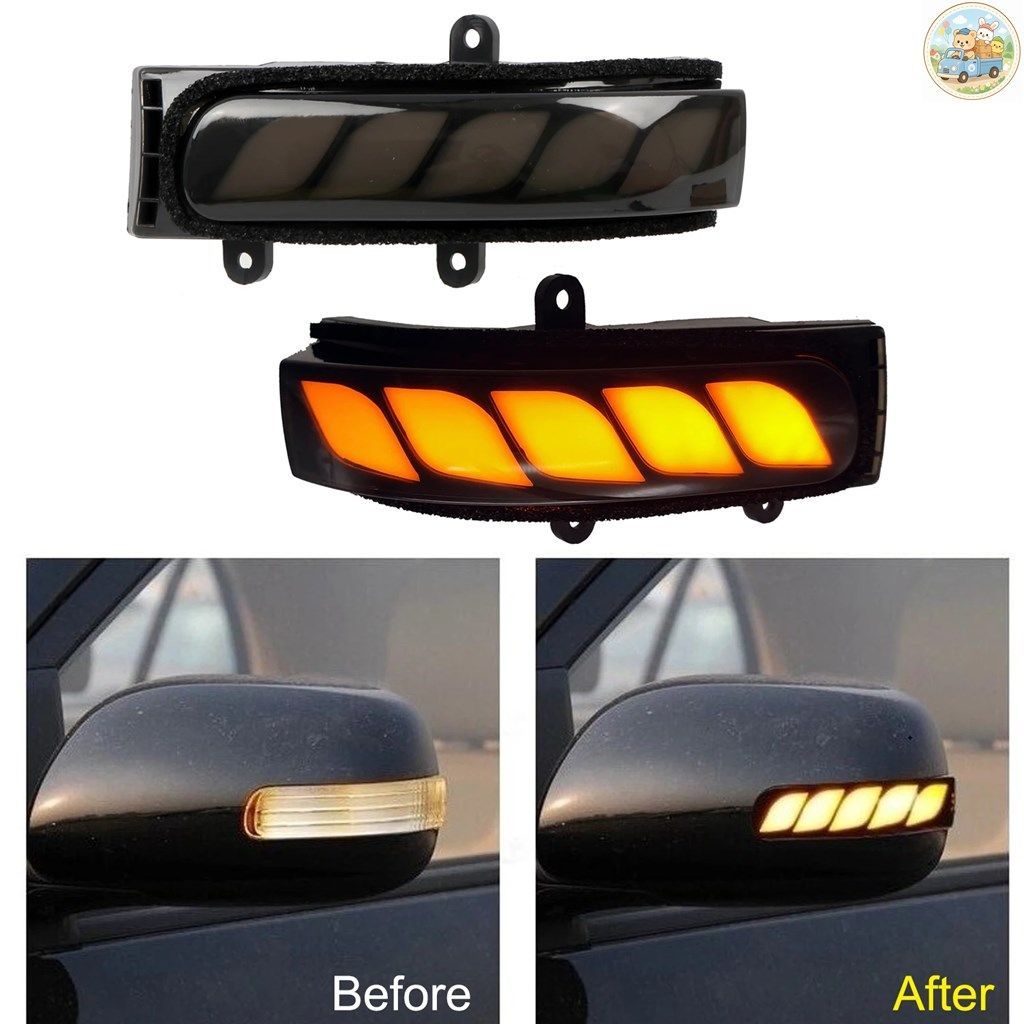 トヨタ カムリ 2006-2011 / カローラ 2007-2013 プラスチック製ダイナミックターンシグナルランプ LEDサイドミラーシーケンシャルライト
