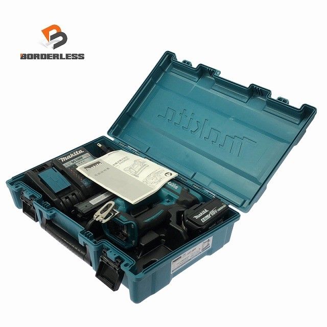 ☆比較的綺麗☆makita マキタ 18V 35mm 充電式面木釘打機 FN350DRG バッテリー1個(18V 6.0Ah)充電器付 フィニッシュネイラ128172
