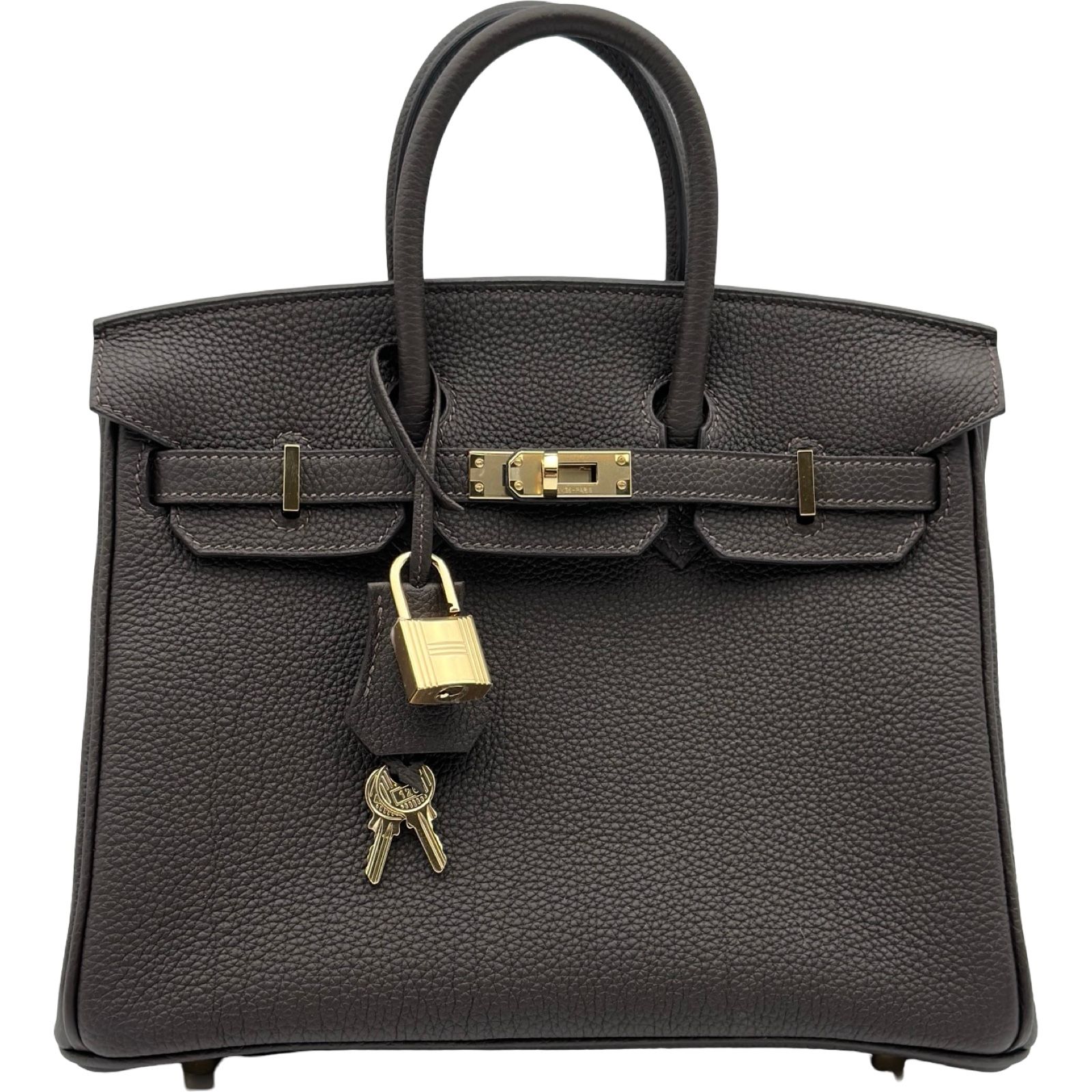 エルメス HERMES バーキン25 K刻印 ベブラン ゴールド金具 トゴ レディース ハンドバッグ