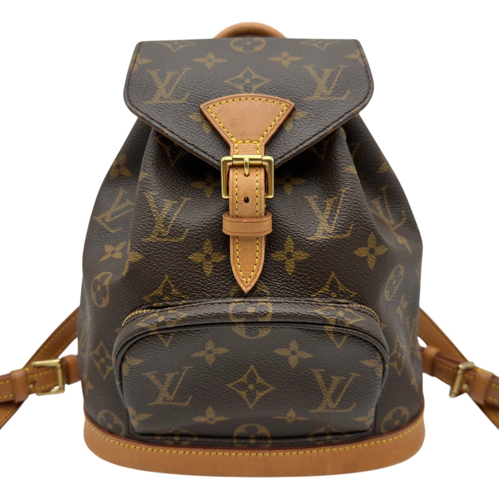 ルイ・ヴィトン LOUIS VUITTON ミニ・モンスリ M51137 ブラウン モノグラム/レザー レディース リュック・デイパック