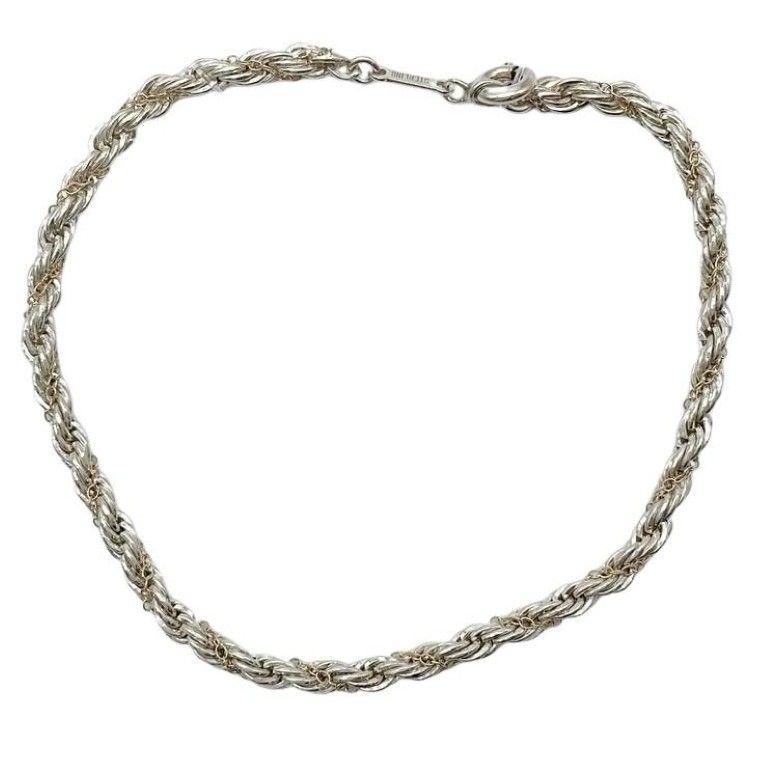 Tiffany&Co. ティファニー ブレスレット シルバー ゴールド系 SV925 レディース ツイスト チェーン コンビ 美品