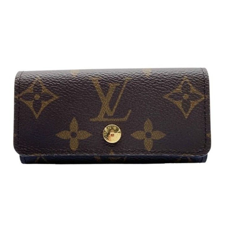 LOUIS VUITTON ルイヴィトン キーケース・キーリング ミュルティクレ4 M69517 ブラウン系 モノグラム ユニセックス ゴールド金具 超美品