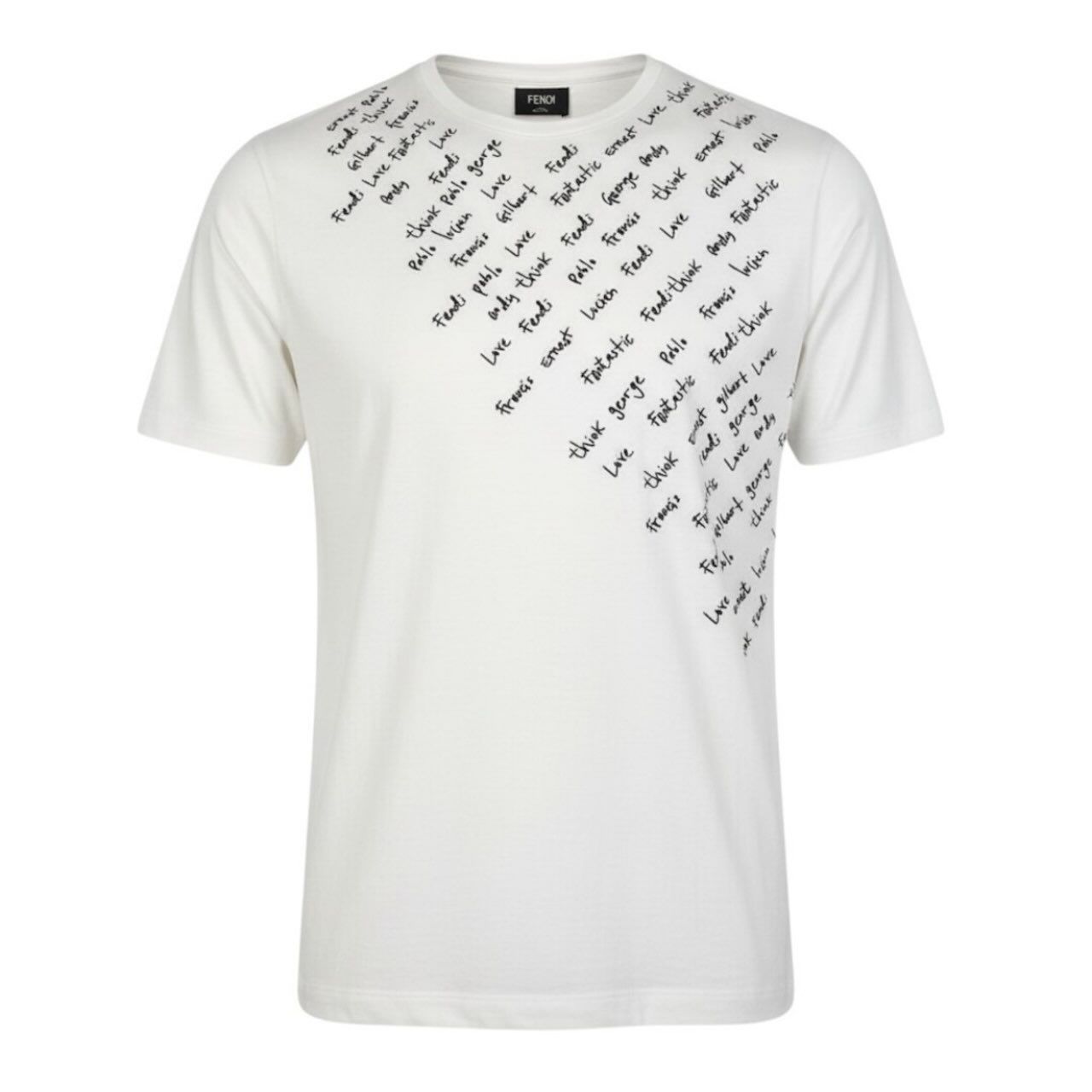 FENDI Tシャツ ロゴ フェンディ メンズ 半袖 クルーネック (フェンディ 