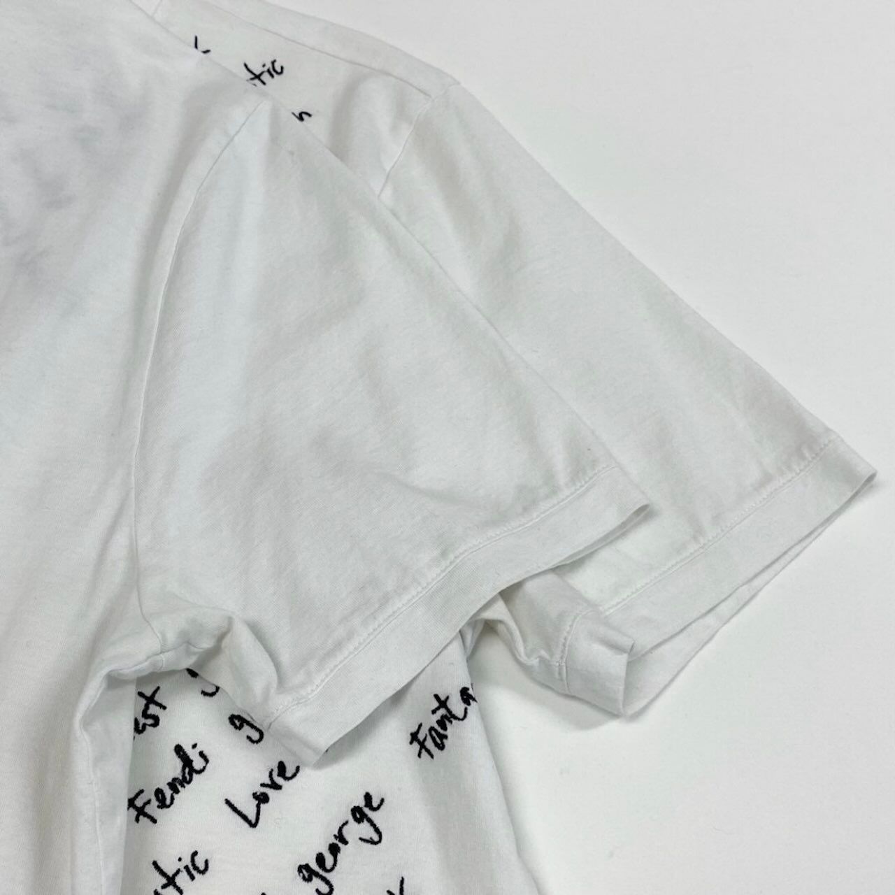 FENDI フェンディ クルーネックTシャツ エンブロイダリーTシャツ 文字 