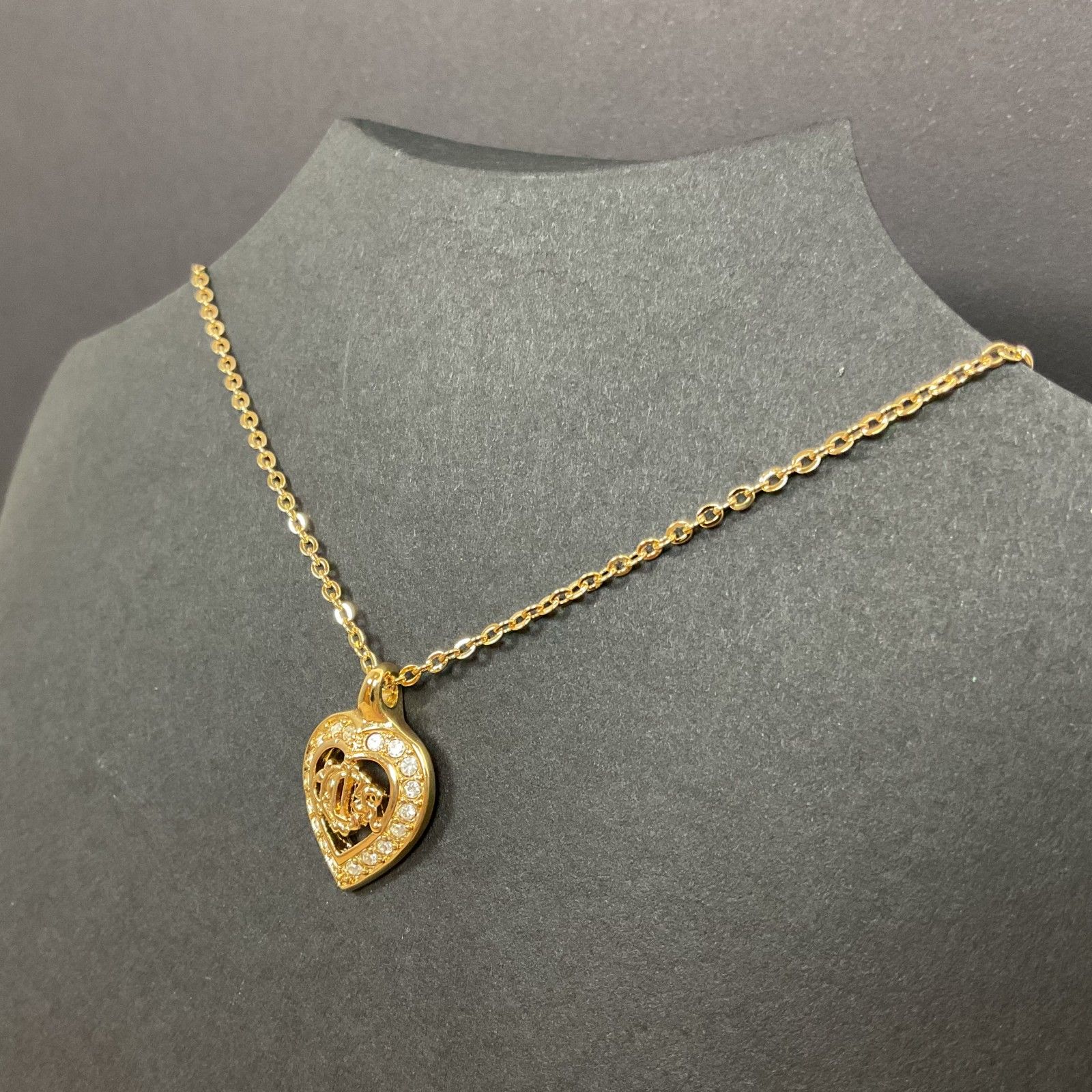 Christian Dior 【クリスチャンディオール】 ネックレス ラインストーン ゴールド 箱有