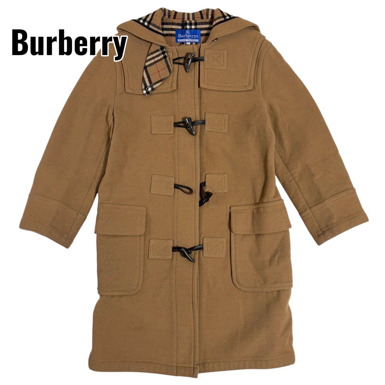 Burberrys バーバリーズ ダッフルコート キャメル ノバチェック フード