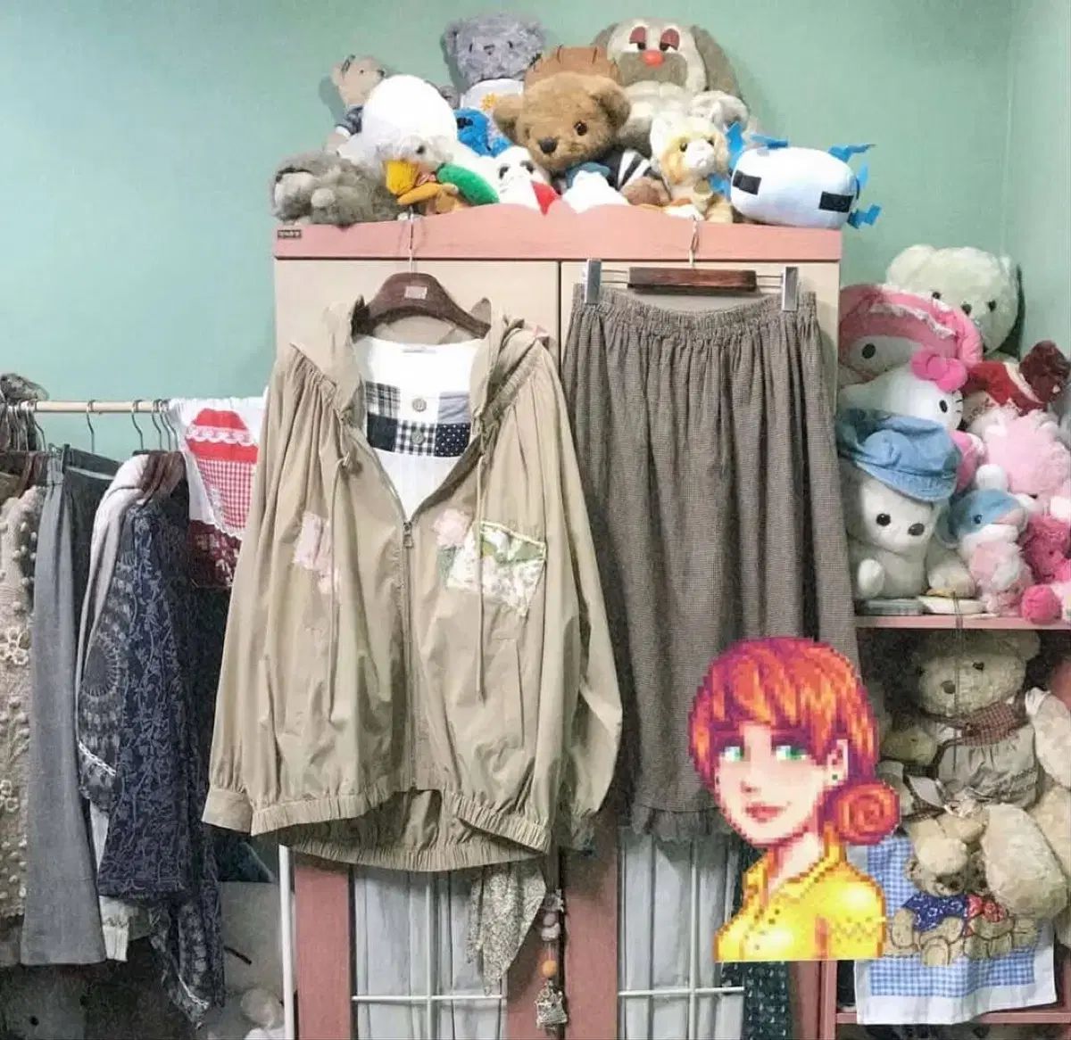 カモメサンショウ スターデューバレー サンガーデンパーティー コヤヴィンテージ モリノガト フユ コーディネートセット 12,285円