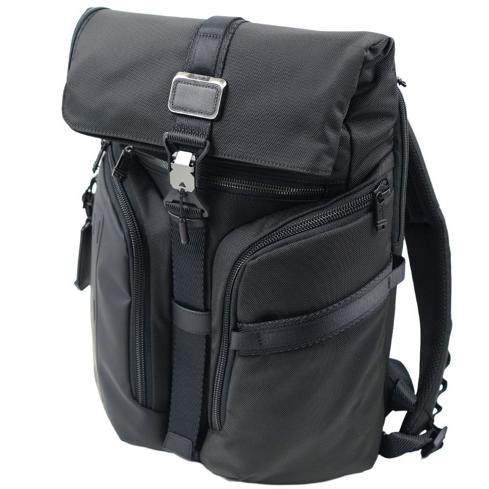 TUMI トゥミ バックパック ALPHA BRAVO ロジスティック 0232759D ブラック メンズ ビジネスリュック バリスティックナイロン フラップ ロールトップ PC収納 15インチ 大容量 A4 B4 通勤 出張 旅行 バッグ 0232759-D