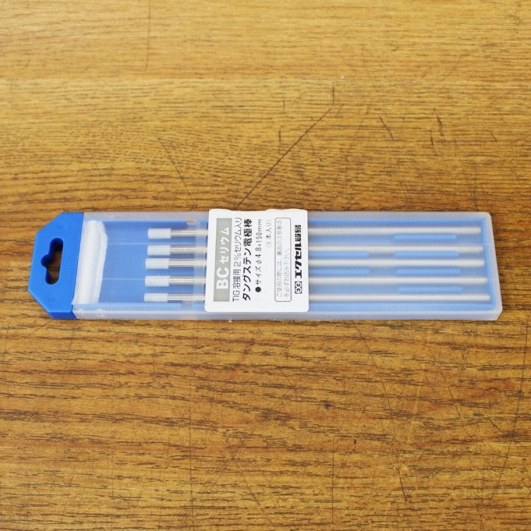 5本入り エクセル貿易 4.8×150 タングステン電極棒 2%セリウム入 セリタン棒