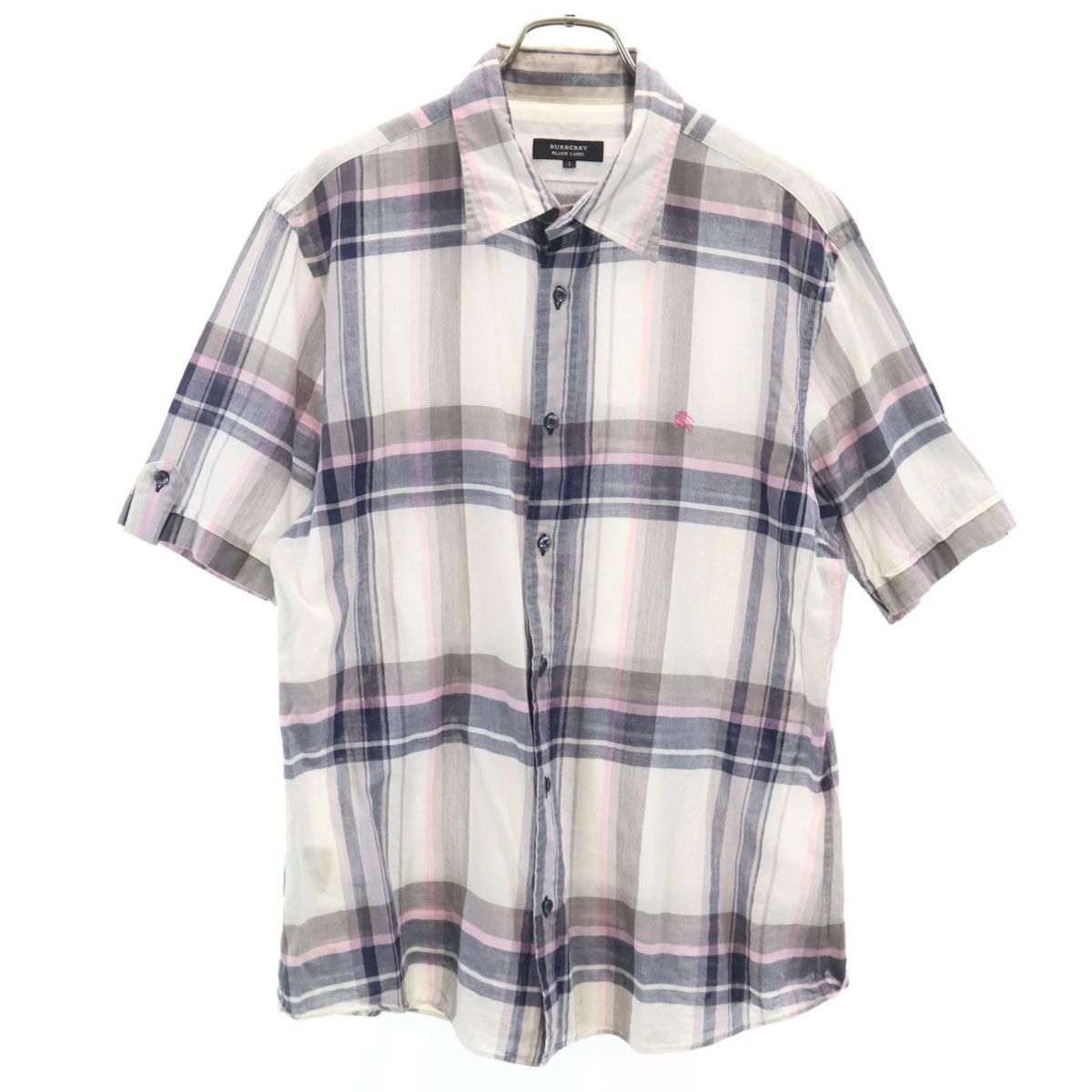 BURBERRY BLACK LABEL バーバリーブラックレーベル チェック柄 半袖