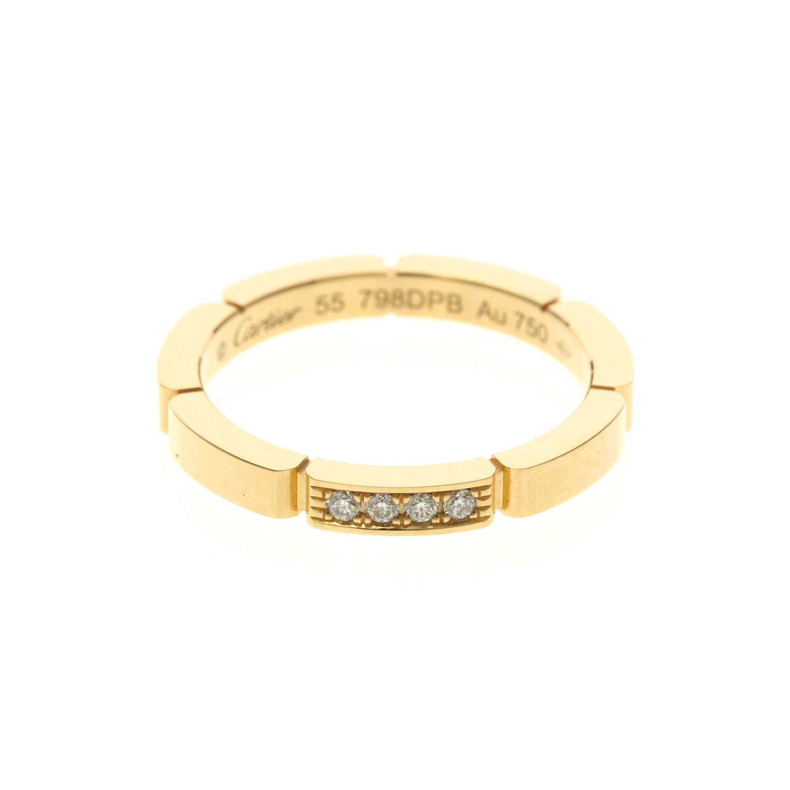 カルティエ(Cartier) マイヨンパンテール リング 4P ダイヤモンド K18ピンクゴールド(K18PG) ファッション ダイヤモンド バンドリング ピンクゴールド(PG)