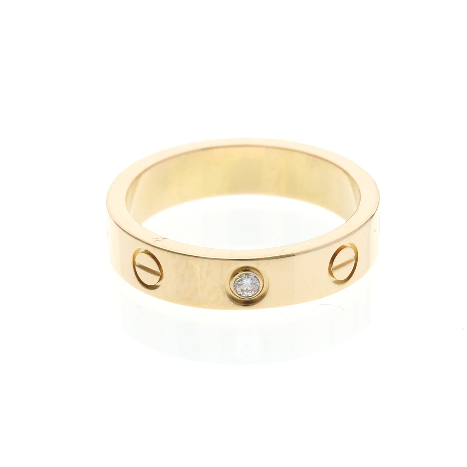 カルティエ(Cartier) ミニラブリング 1P ダイヤモンド K18ピンク