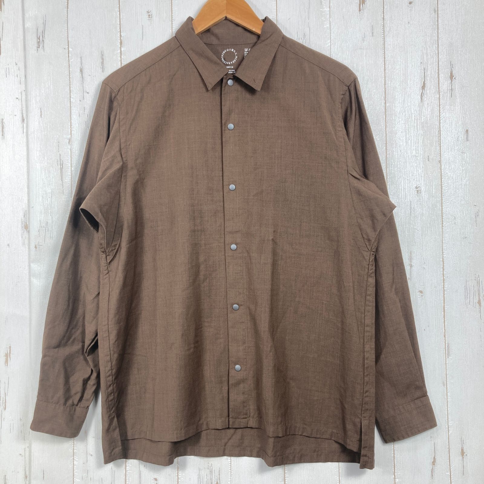 山と道 メリノシャツ 廃盤色 Ｍサイズ ✉️Unisex M ブラウン系 Yamatomichi ( 山と道 ) メリノ シャツ