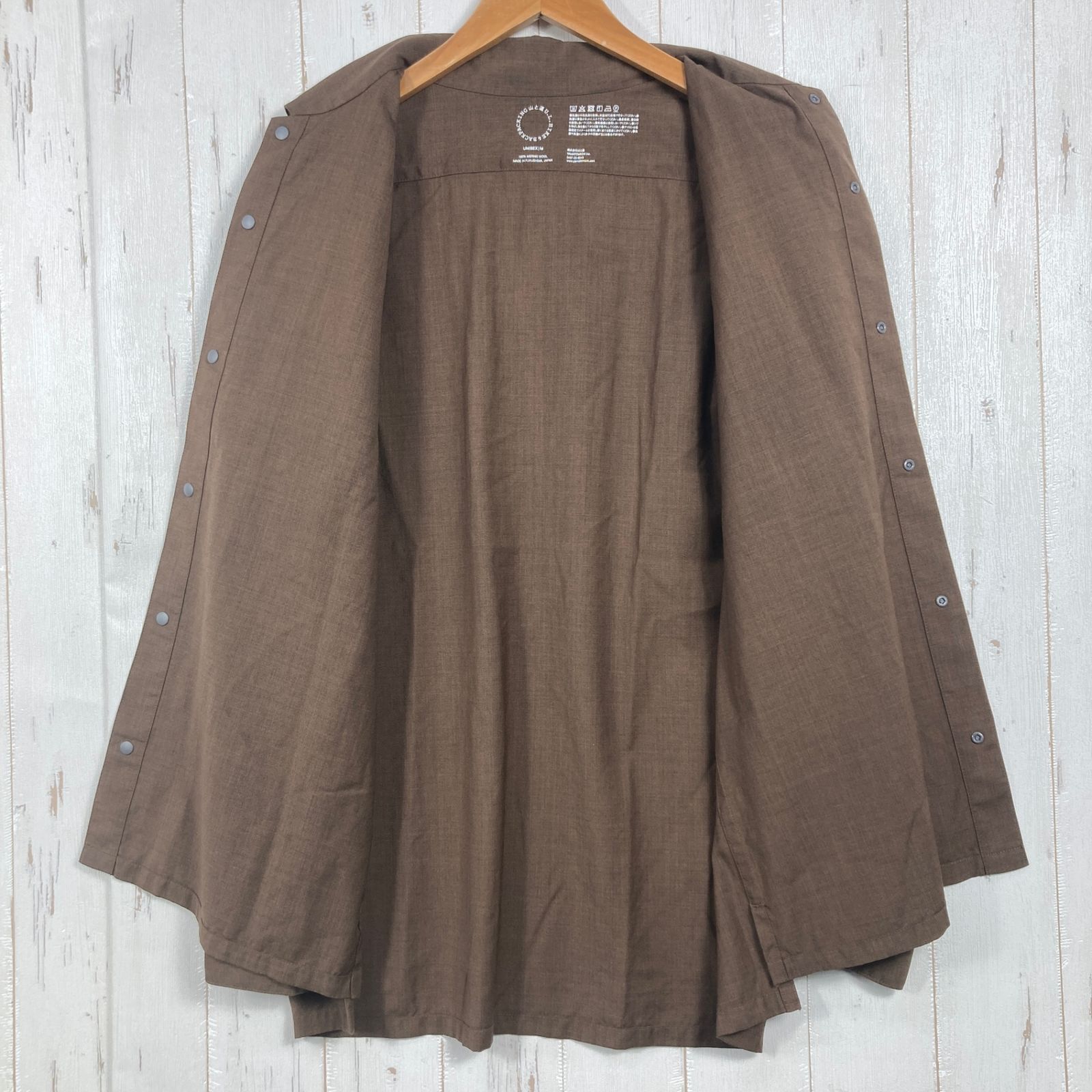 ✉️Unisex M ブラウン系 Yamatomichi ( 山と道 ) メリノ シャツ