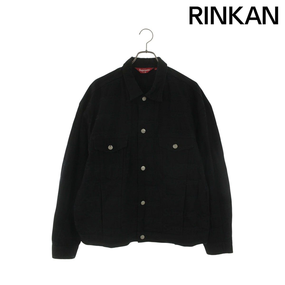 シュプリーム 25AW Jacquard Logos Denim Trucker Jacket ジャガードロゴデニムジャケット メンズ XL