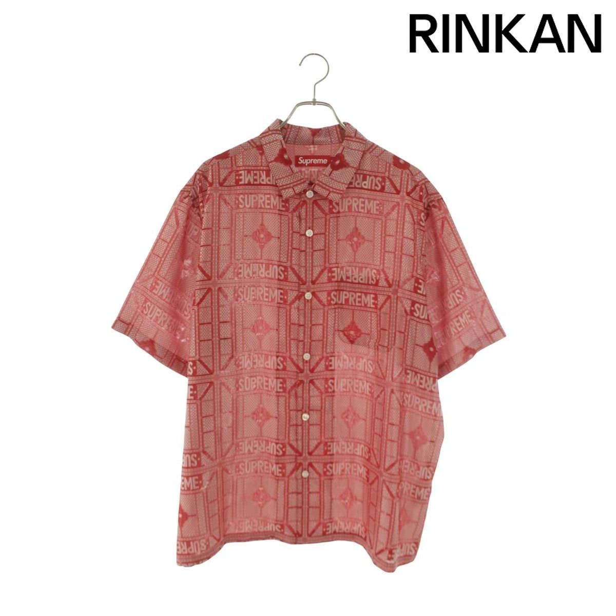 シュプリーム 24SS Tray Jacquard S/S Shirt トレージャガード半袖シャツ メンズ XL