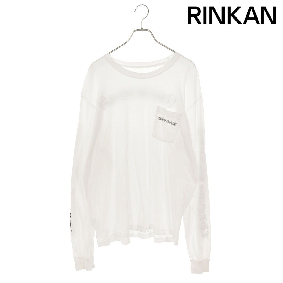 クロムハーツ CH L/S /1 バックスクロールラベルプリント長袖カットソー メンズ XL