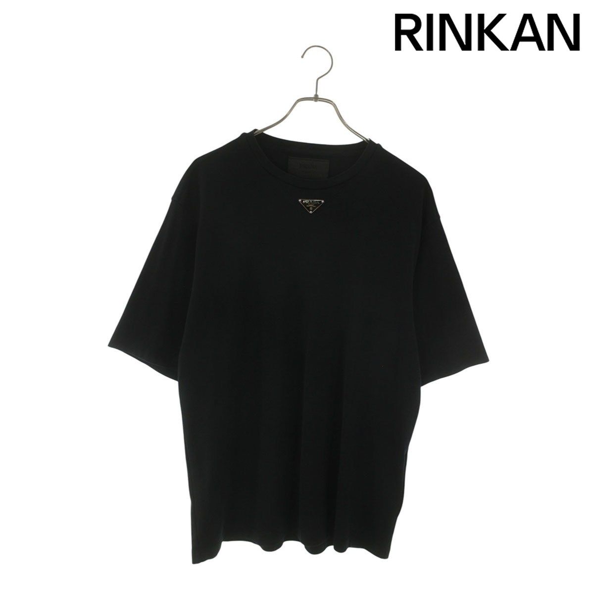 プラダ UJN861 S232 240 トライアングルロゴプレートTシャツ メンズ M