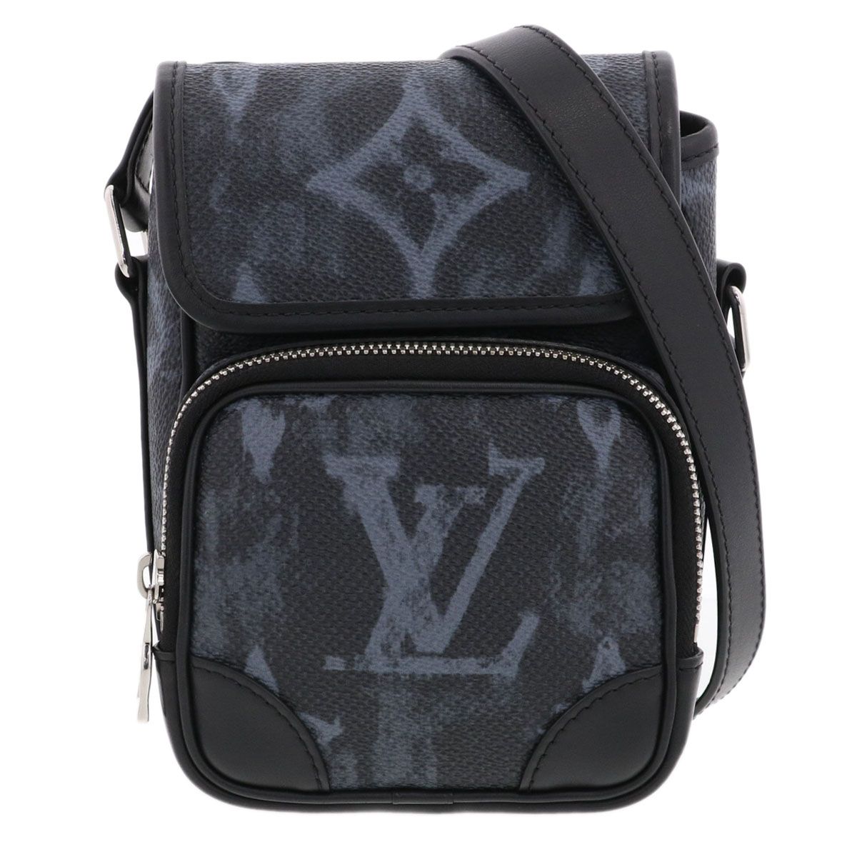 LOUIS VUITTON ルイ・ヴィトン アマゾン メッセンジャー ショルダーバッグ M45650 メンズ モノグラム ブラック 中古