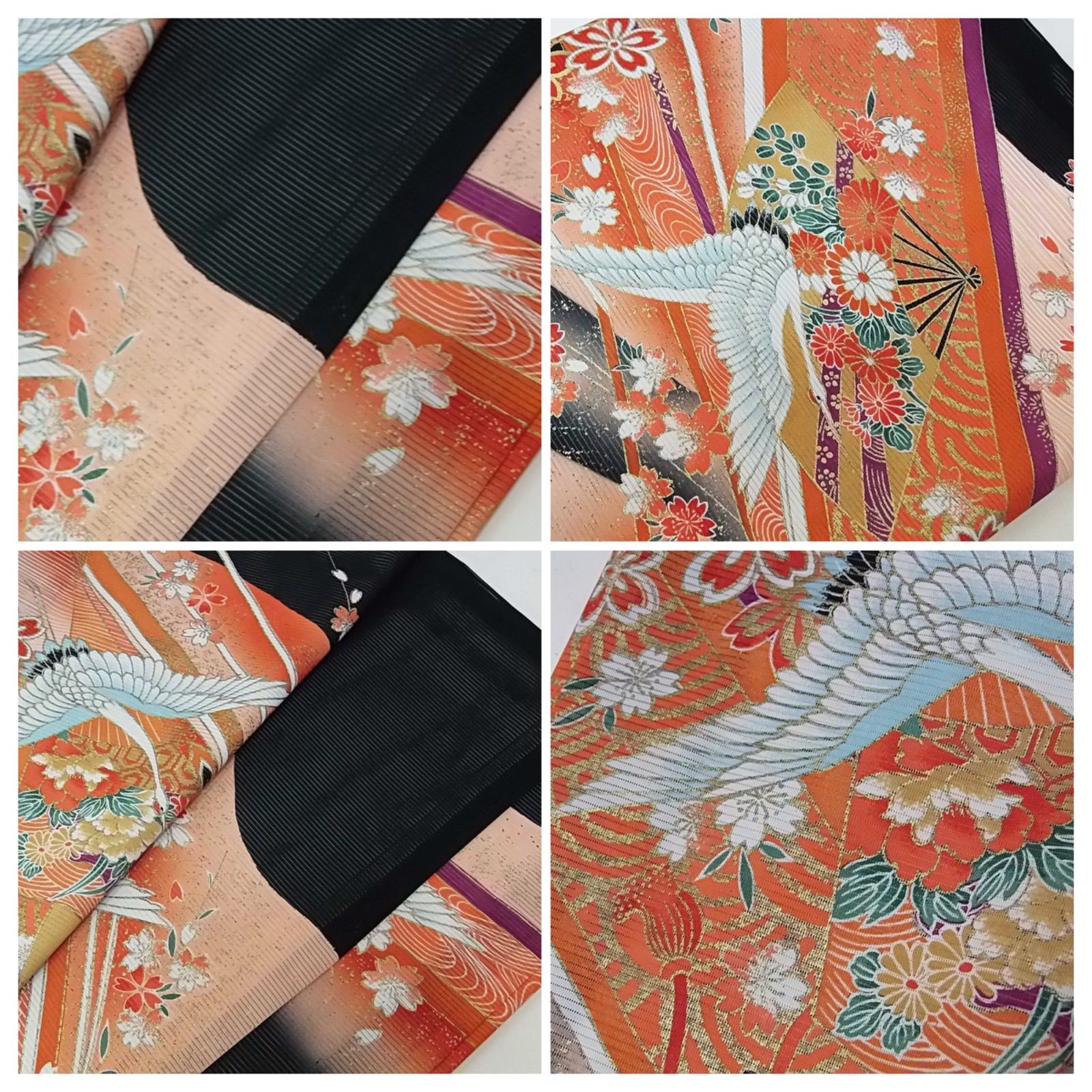 逸品 夏黒留袖 駒絽 洗える着物 御所車文様 金彩 比翼・袖襦袢付 ②