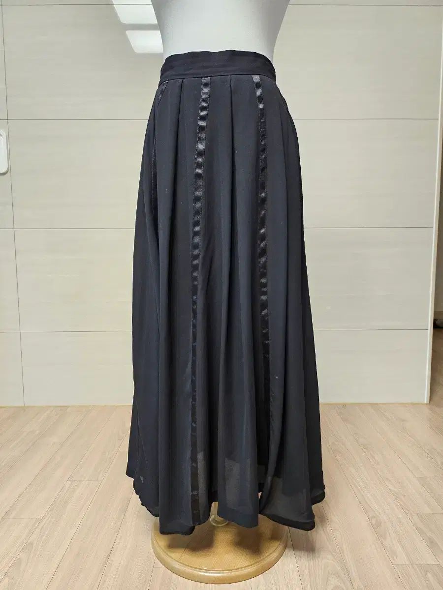 シフォン フレア ロング丈スカート