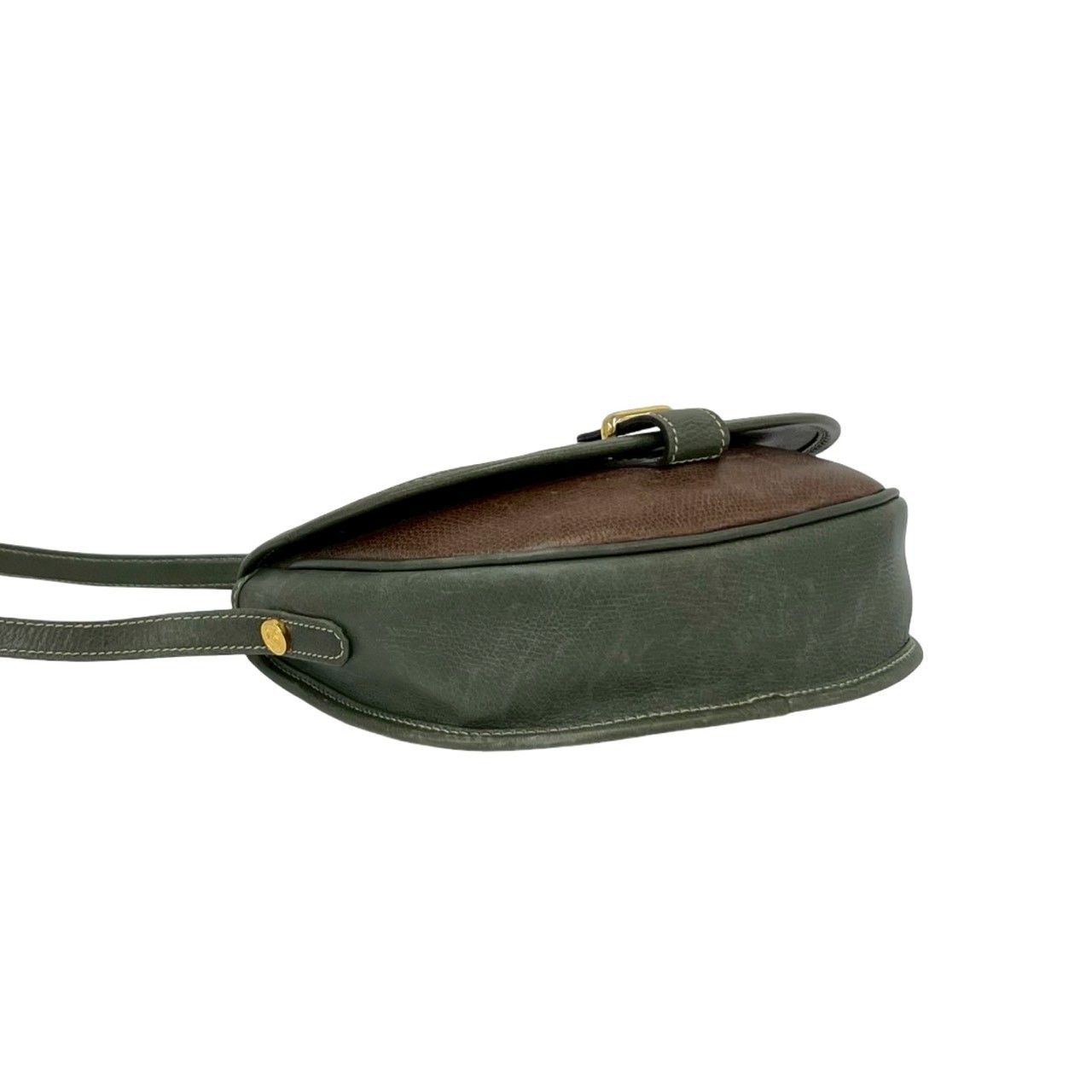 極 美品 LOEWE ロエベ ヴィンテージ アナグラム ロゴ レザー 本革 ミニ 