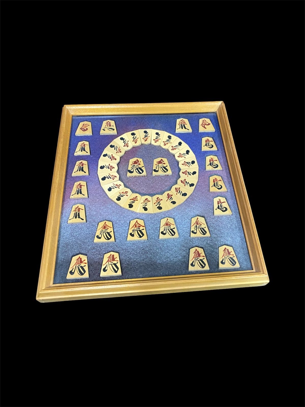 初代伊藤太郎 番太郎駒 将棋駒 飾り額 額装 壁掛け 将棋 伝統工芸 天童駒