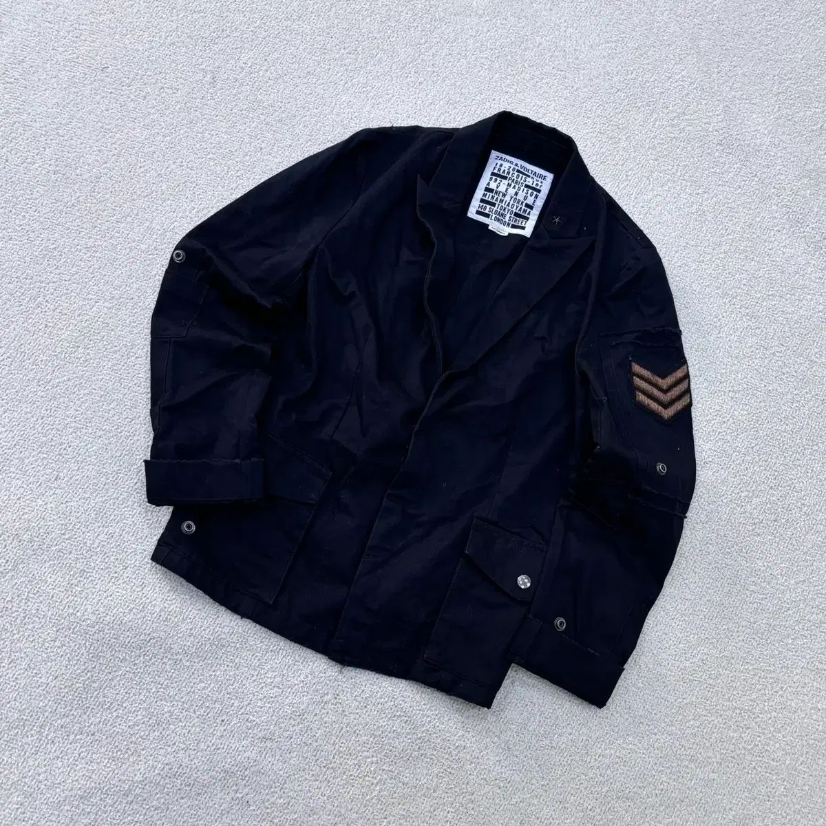 36 ZADIG&VOLTAIRE ザディグ・エ・ヴォルテール レディース バージニア ブラック ジャケット 0529E