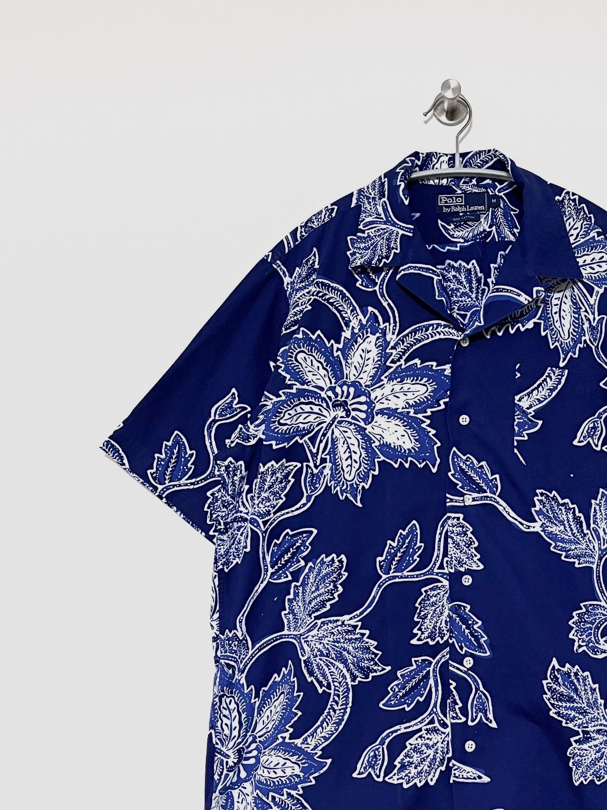 Polo RALPH LAUREN】90s S/S アロハシャツ M オープンカラー 開襟