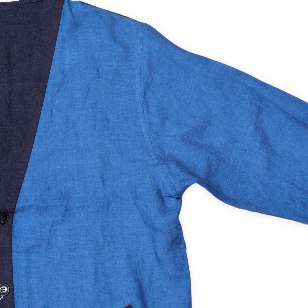 タグつき フランス製 カーディガン FRANK LEDER フランクリーダー リネンカーディガン 麻 タグ付き 美品