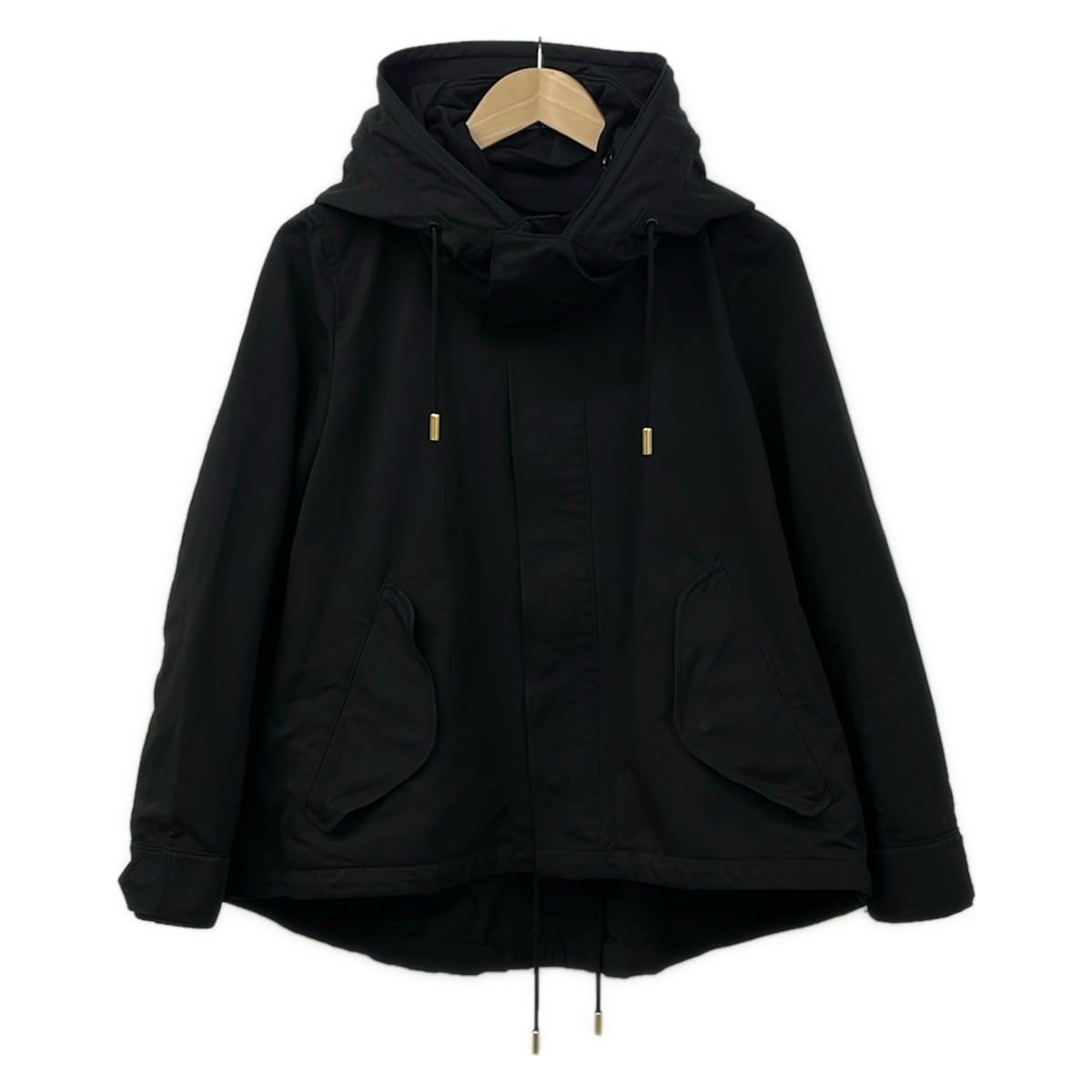 THE RERACS(リラクス) ブルゾン サイズ38 M レディース - 黒 長袖/ジップアップ/フード着脱可/春/秋