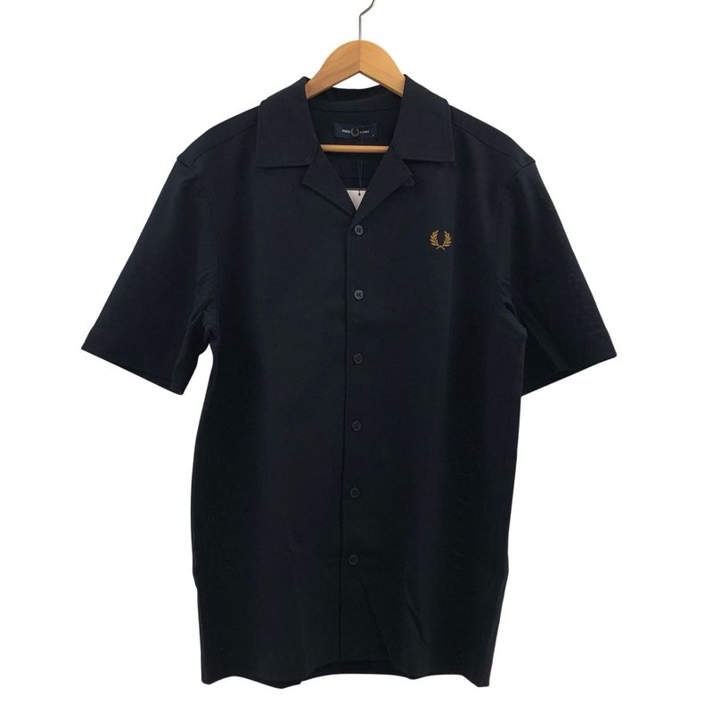 【中古美品】FRED PERRY フレッドペリー COMPRESS MESH REVERE COLLAR SH M1745 コンプレス メッシュ リベレカラー シャツ 半袖シャツ トップス【141-260530-hn-02-fur】