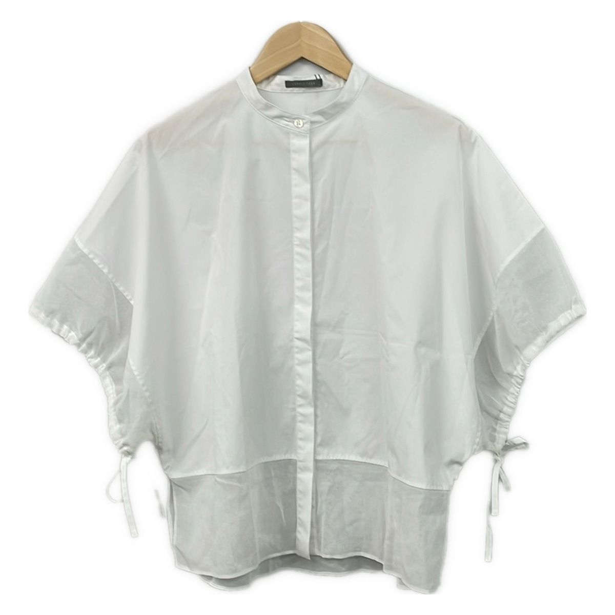 theory luxe(セオリーリュクス) 七分袖シャツブラウス サイズ38 M レディース美品 - 白 シースルー