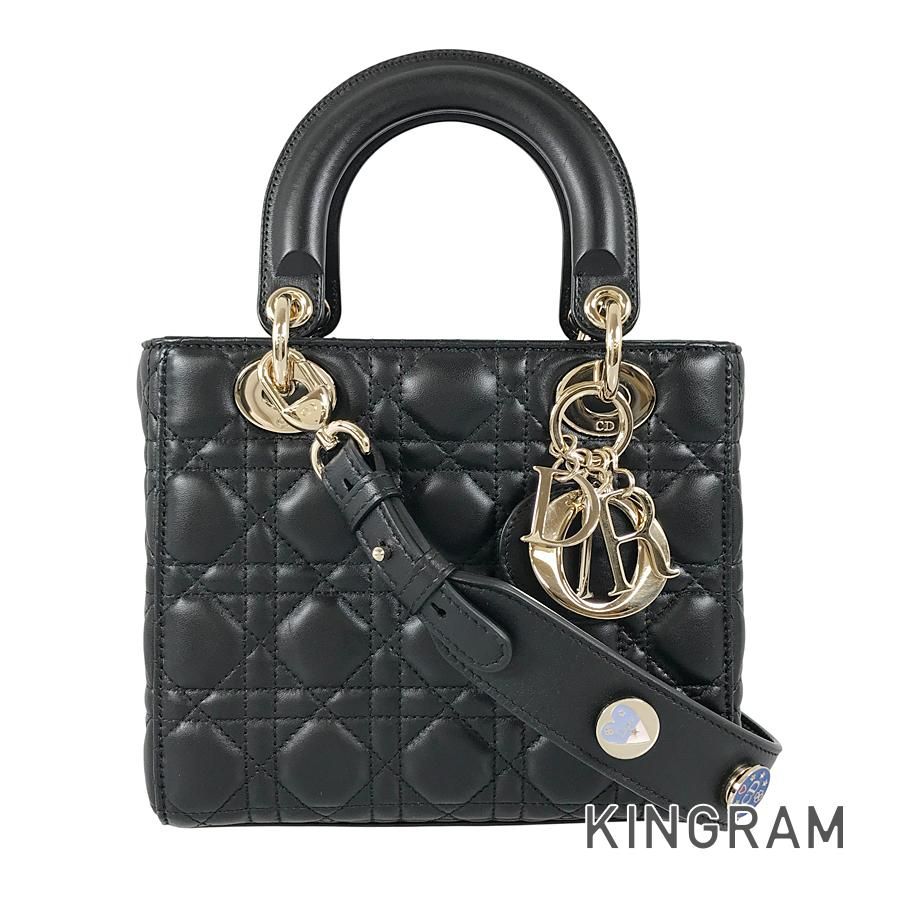 ディオール Dior レディディオール ABC スモール レザー ハンドバッグ sst【中古】