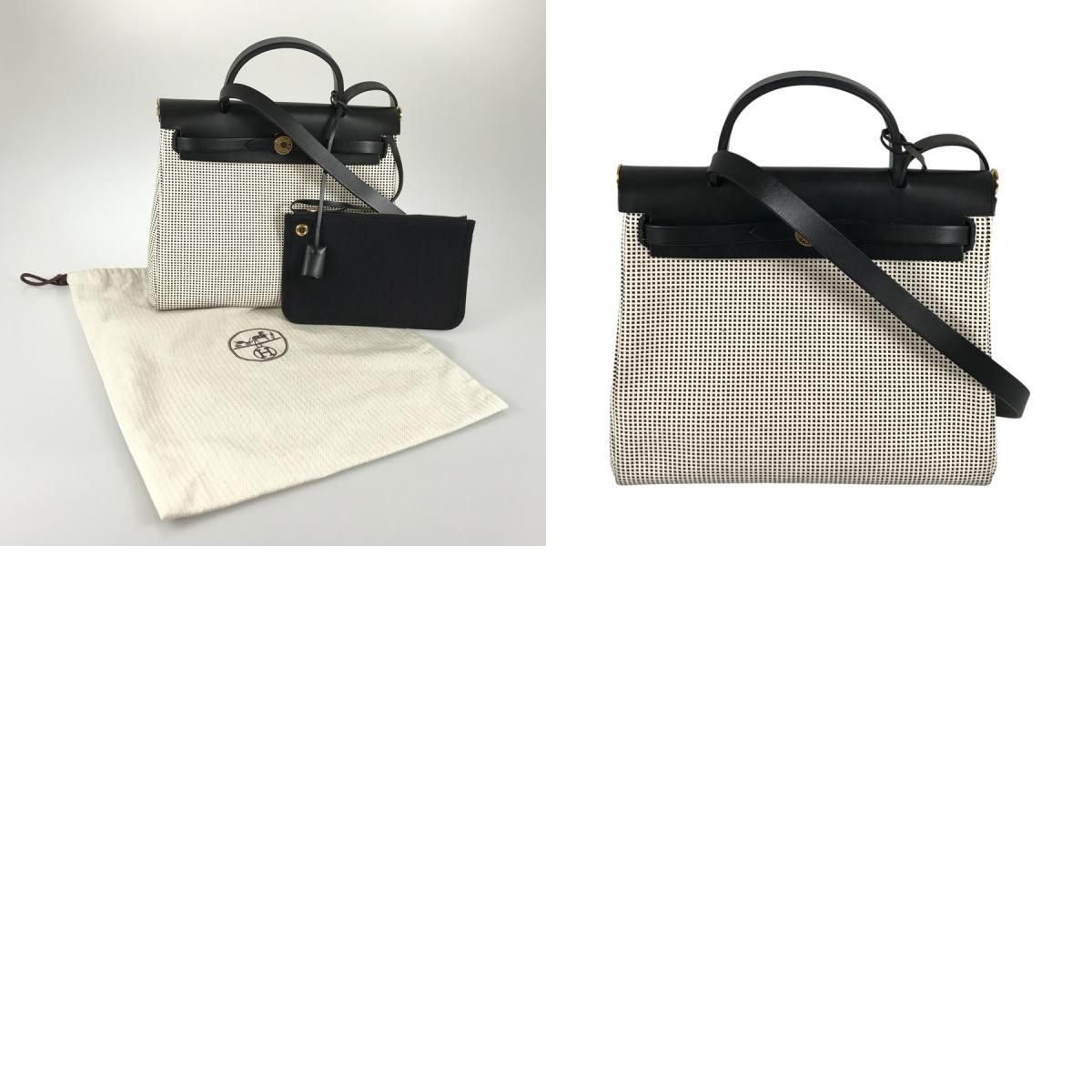 エルメス HERMES エールバッグ ジップ トワルGM ショルダーバッグ sst 
