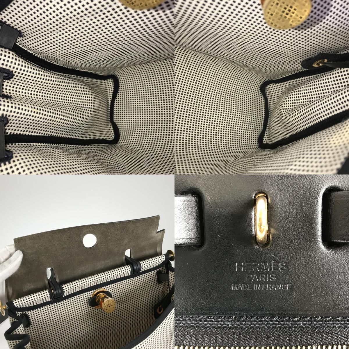 エルメス HERMES エールバッグ ジップ トワルGM ショルダーバッグ sst 