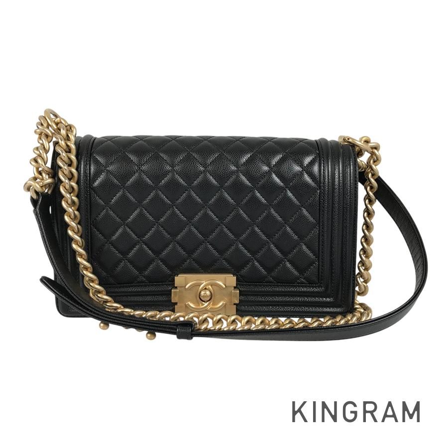 シャネル CHANEL ボーイシャネル キャビアスキン ショルダーバッグ sst【中古】