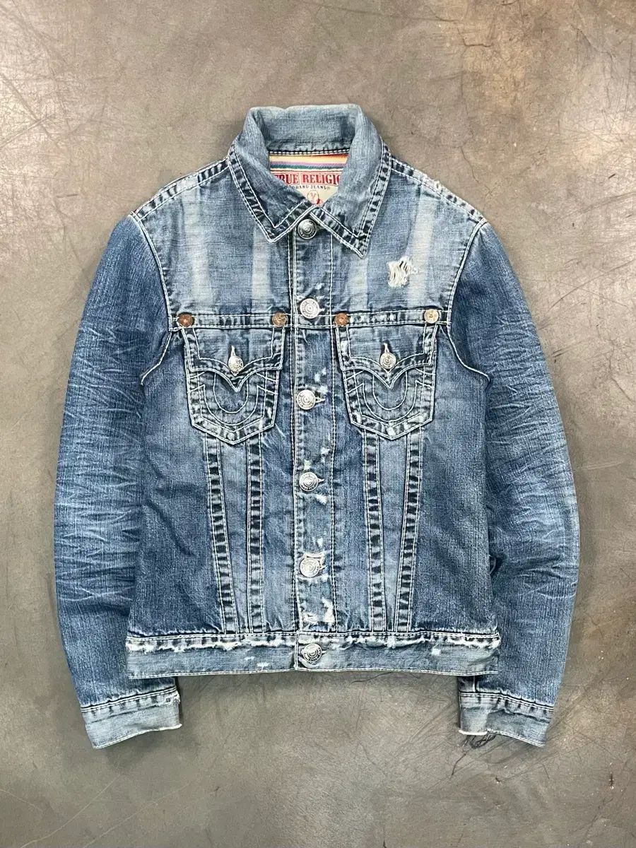TRUE RELIGION トゥルーレリジョン ウォッシュ デニム トラッカー ジャケット