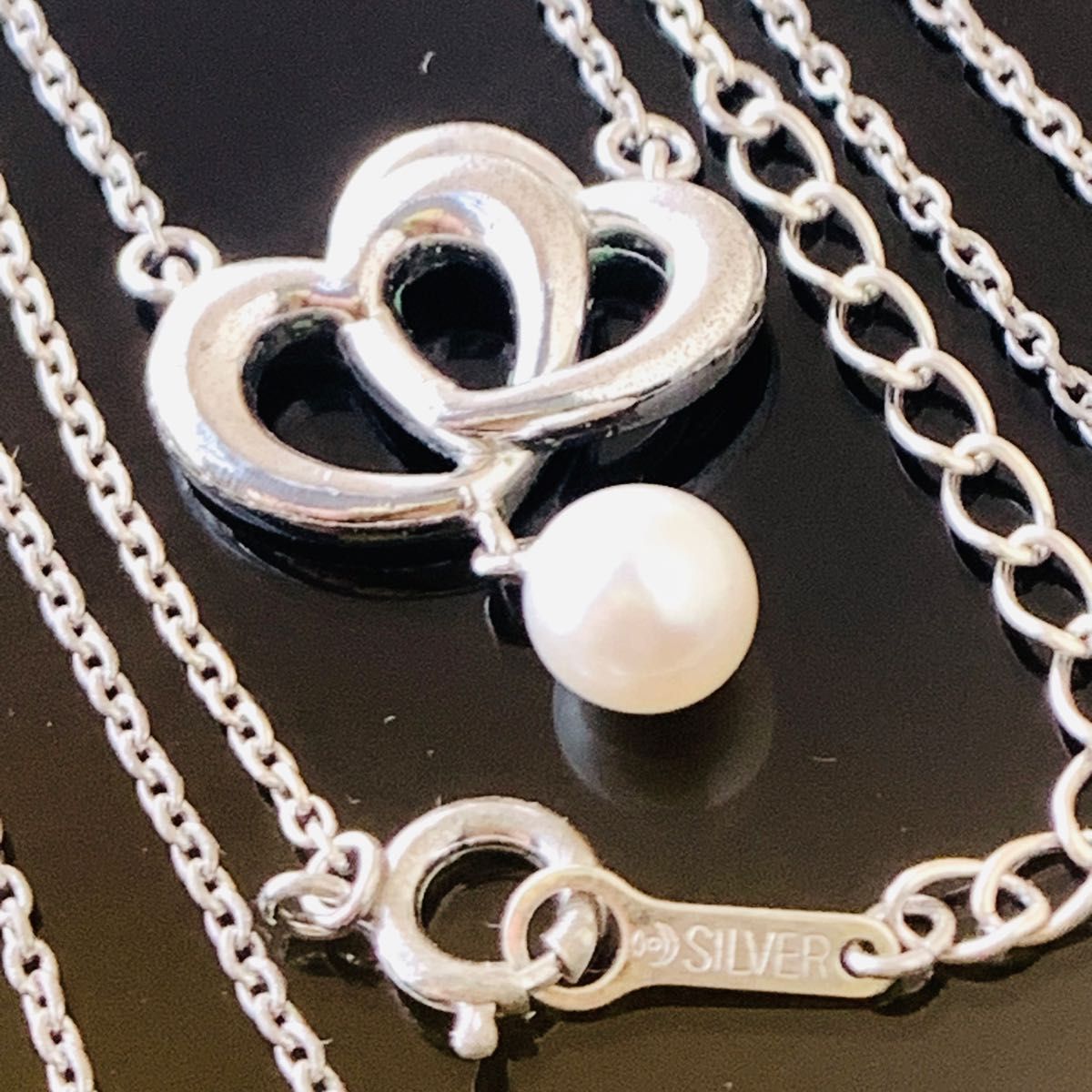 本真珠 TASAKI タサキ 田崎 ダブルハート ドロップ ネックレス - メルカリ