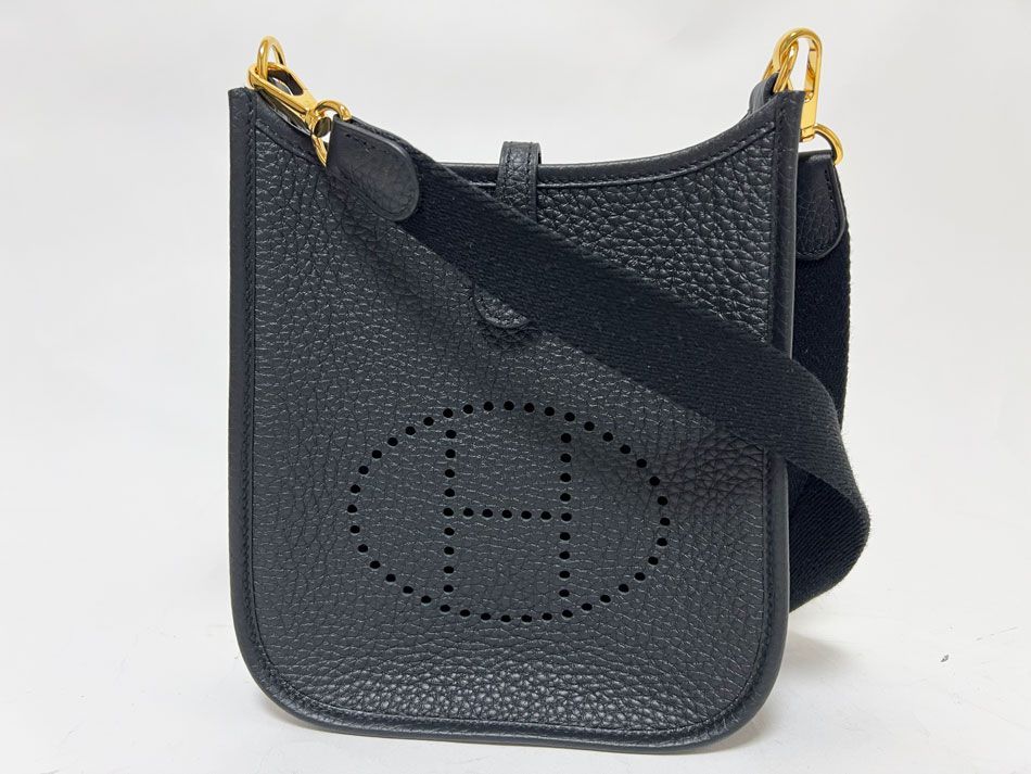 HERMES エルメス エブリンTPM ショルダーバッグ 斜め掛け ポーチ トリヨンクレマンス ブラック ゴールド金具 K刻印 2025年 超美品