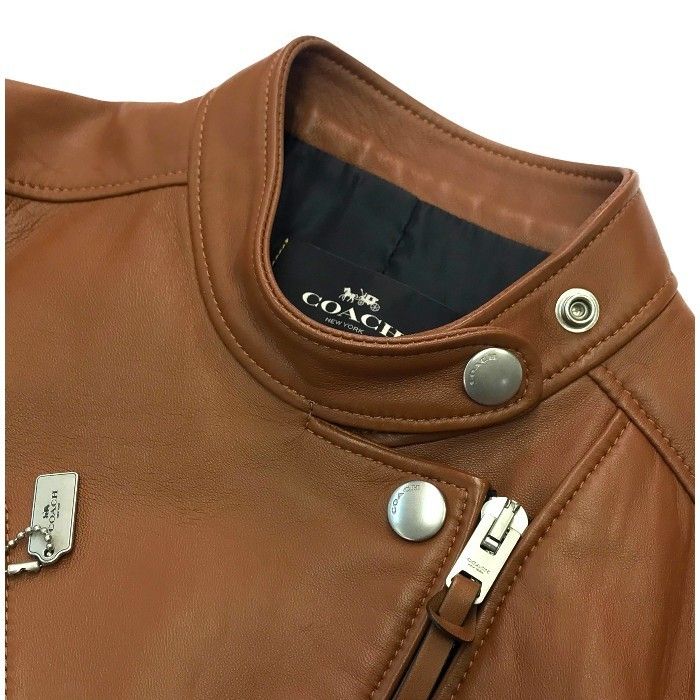 COACH コーチ ライダースジャケット レディース 秋冬 レザー ダブル